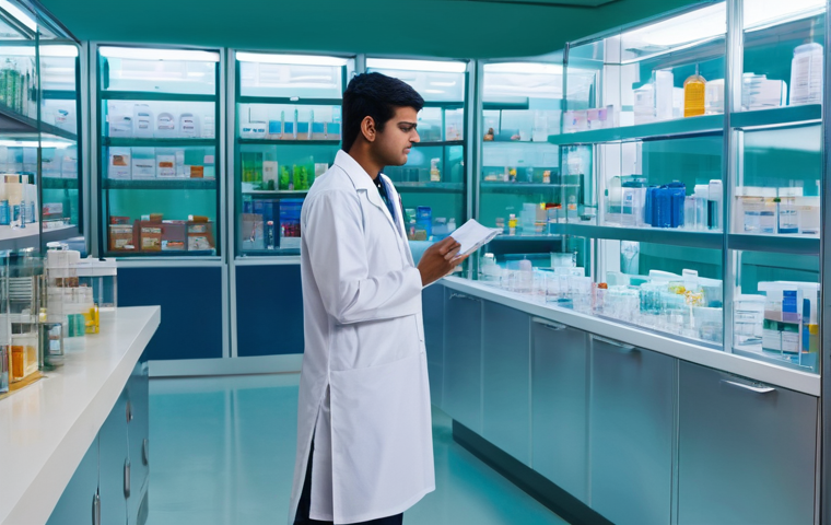 약사 외국 약사와의 비교 - Here are three detailed image prompts in English, based on the provided text: