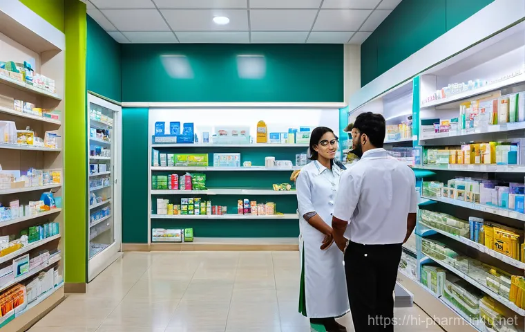 약사 약국 창업 성공 전략 - **Prompt 1: Bustling Community Pharmacy Hub**
"A vibrant, well-lit pharmacy located on a bustlin...