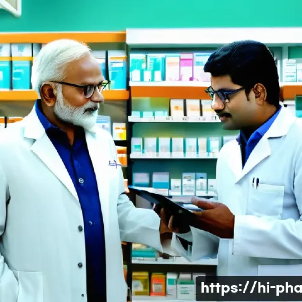 약사 직업 관련 주요 이슈 - A modern Indian pharmacist in a clean, well-organized pharmacy setting, wearing professional attire ...