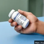 약사 약물 배합 금기 사례 - A detailed and realistic medical illustration showing two hands holding common medications: one hand...
